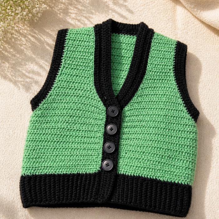 Pastel Edge Buttoned Vest