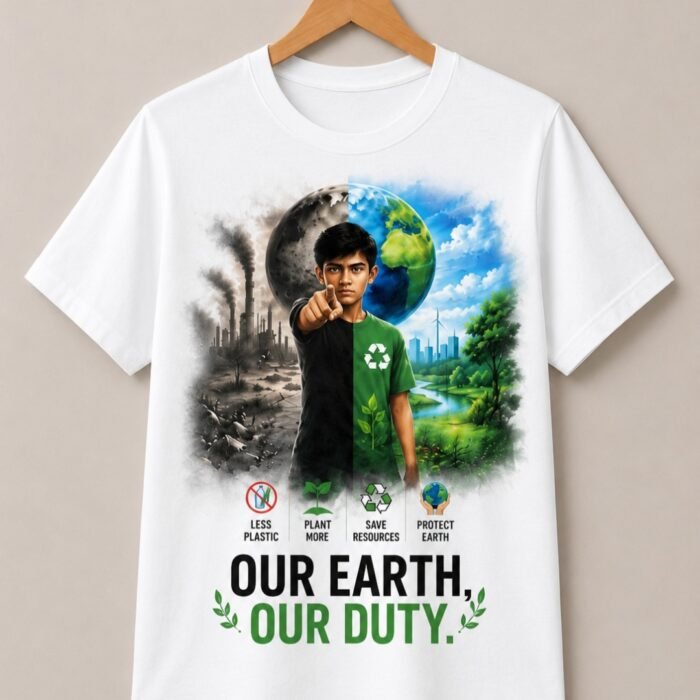 Environmental Awareness Graphic Cotton T-Shirt